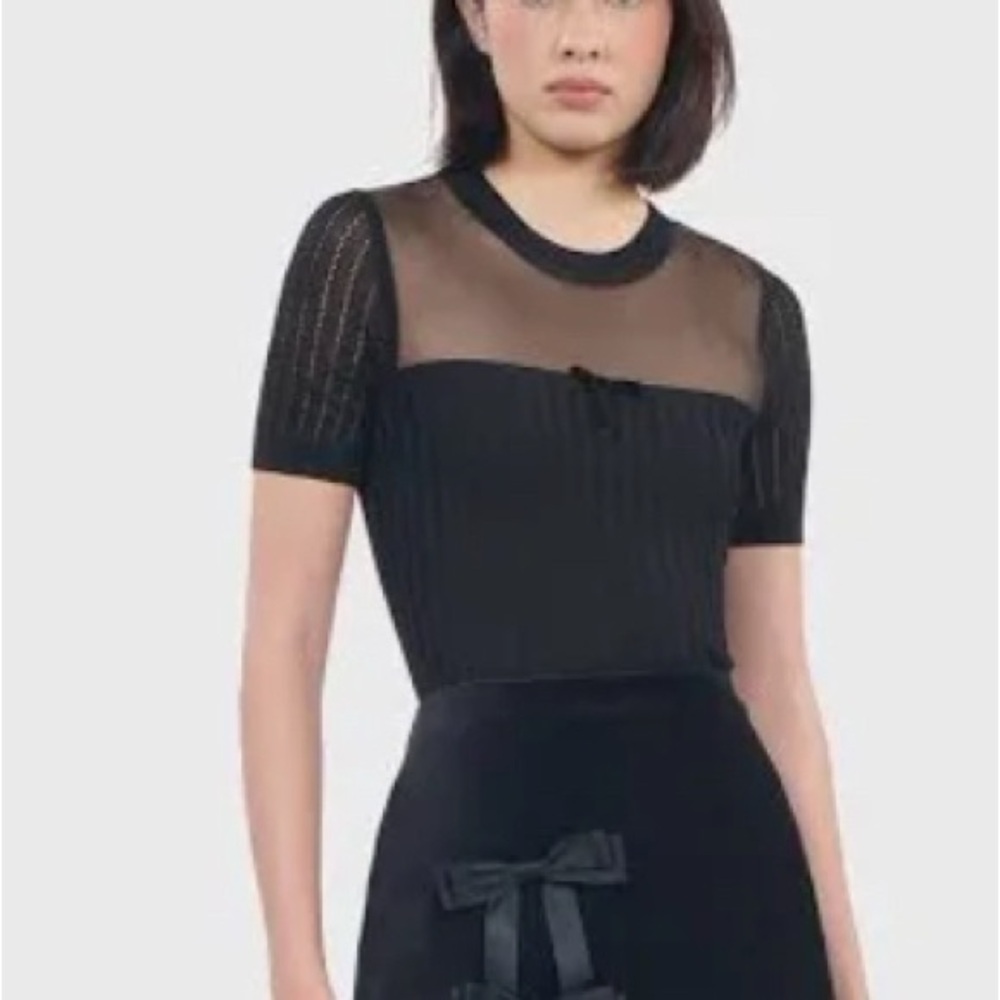 Elegant Black Sheer Top